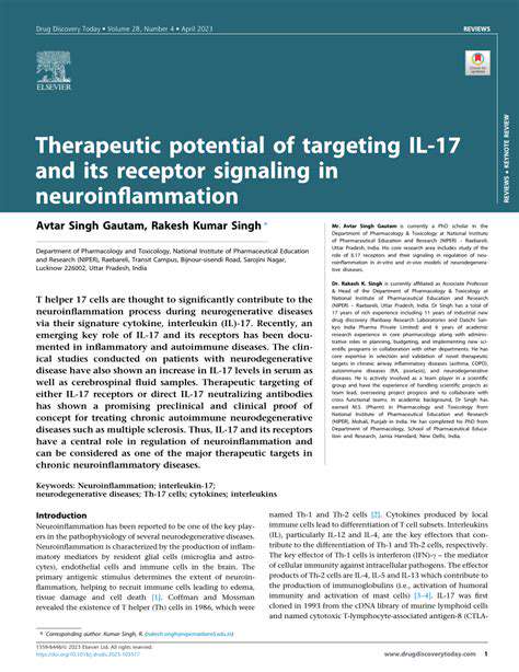 PotentialTherapeuticImplications:TargetingNeuroinflammation